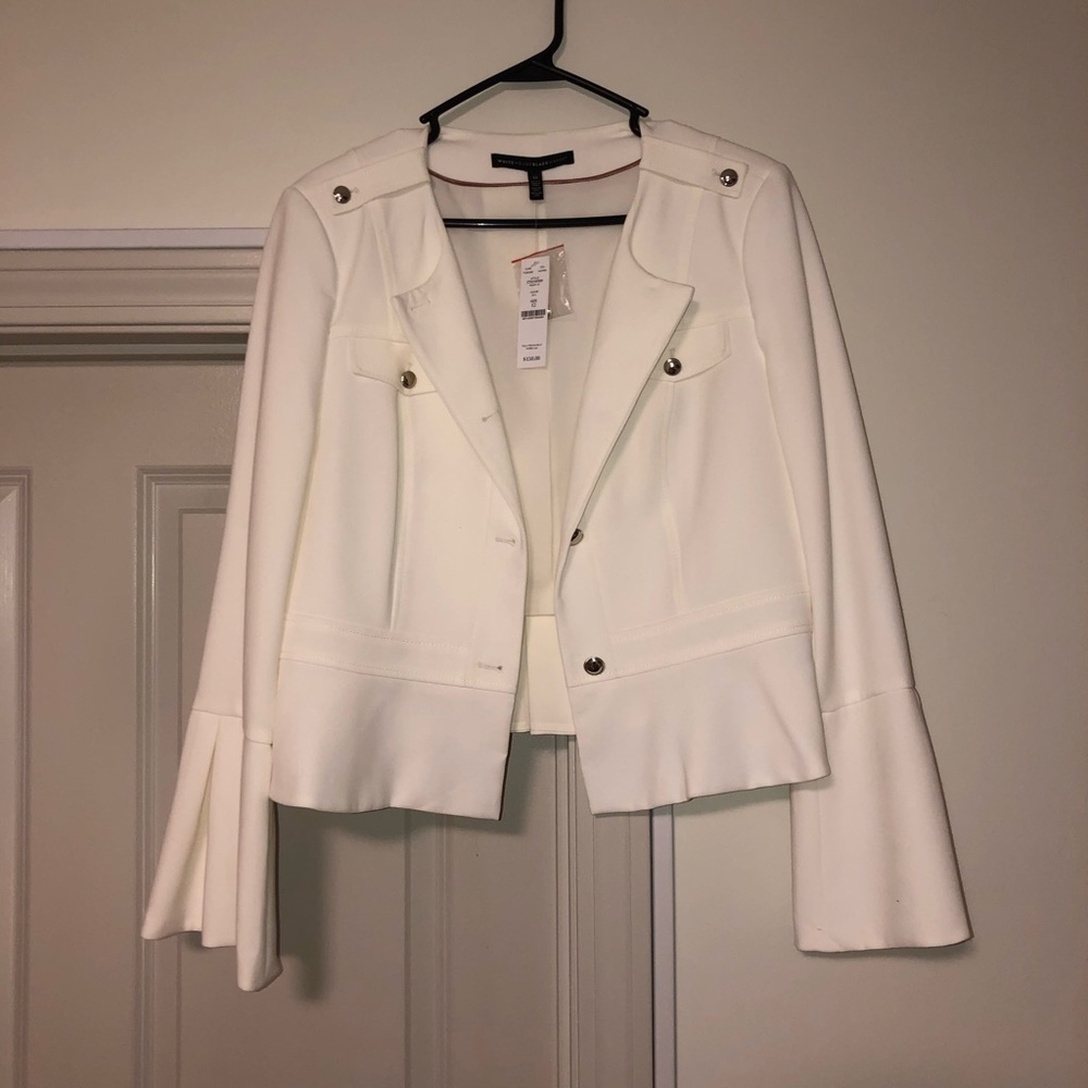 WHBM White Peplum Jacket